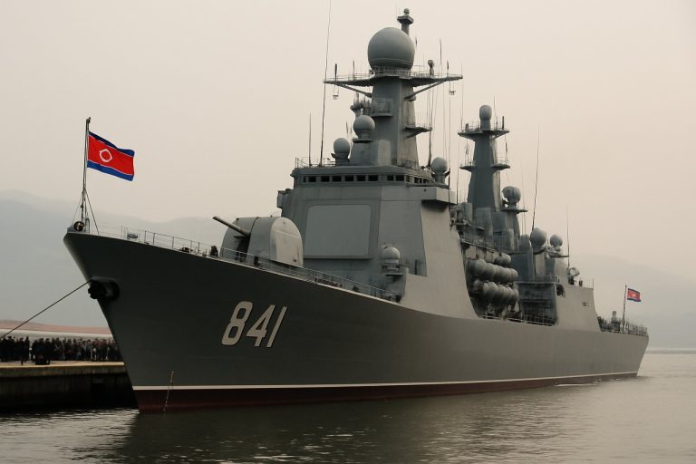 Észak-Korea bemutatja óriási hadihajóját: Szakértők figyelmeztetnek a játékváltoztató tengeri hatalom elmozdulására